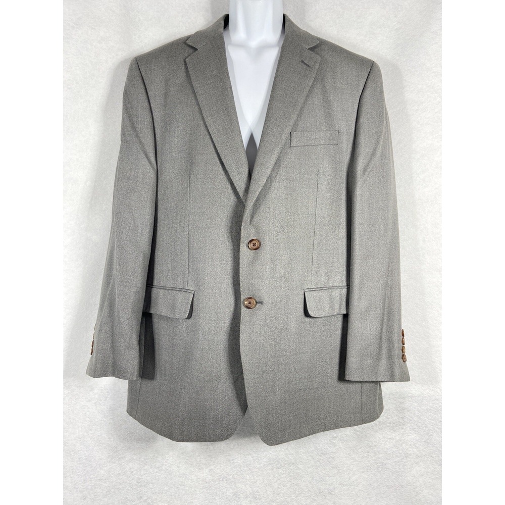 Ralph Lauren Blazer Mens 44R Gray Sport Coat Silk Wool